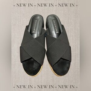 Steven by Steve Madden Kaycee‎ Black Fabric Espadrille Sandals Size 9.5